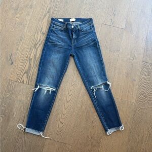 L’Agence Women's Blue Distressed Jeans